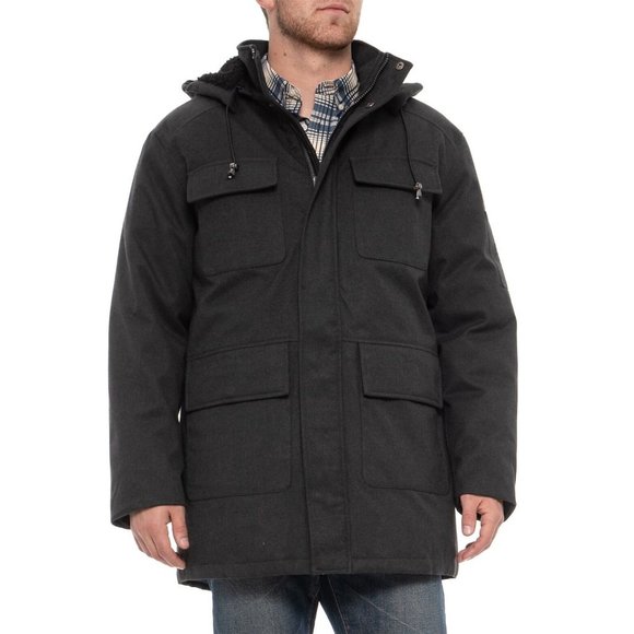 Rainforest Ceo Storm Black Winter Hooded Water Repellent Coat